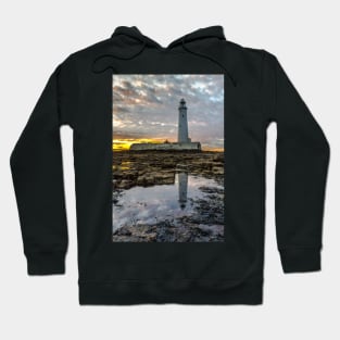 Sunset At St Marys Lighthouse Hoodie